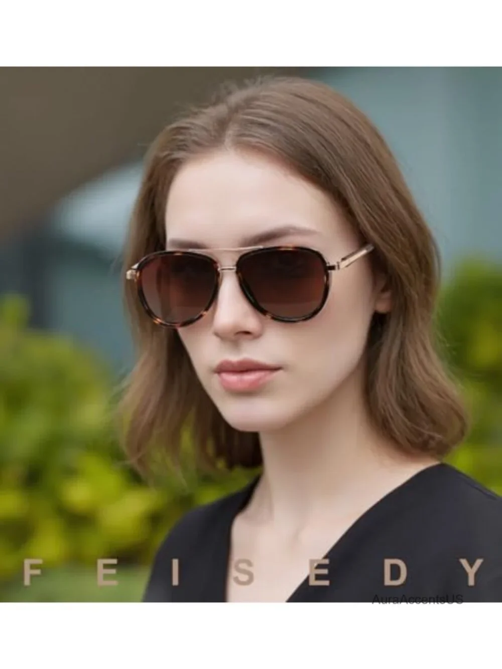 Retro Polarized Aviator Sunglasses UV400 Metal Plastic Full Frame